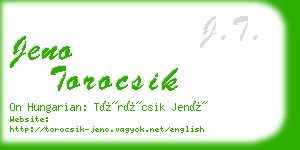 jeno torocsik business card